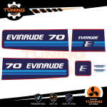 Kit d'autocollants pour moteur hors-bord Evinrude 70 Ch 2 Tempi