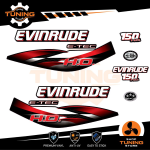 Kit Adesivi Motore Marino Fuoribordo Evinrude e-tec ho 150 cv - versione B