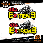 Car Stickers Kit Decals EXTREME 4X4 cm 65x40 Vers C