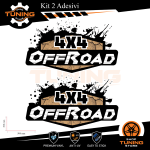 Autocollants de voiture Kit Stickers OFFROAD 4X4 cm 50X30 Vers C