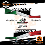 Outboard Marine Engine Stickers Kit Mercury 40 Hp - Four Stroke ITALIA