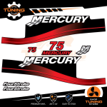 Kit de pegatinas para motores marinos Mercury 75 cv - Four Stroke OLD