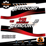 Kit de pegatinas para motores marinos Mercury 115 cv - Four Stroke EFI OLD