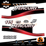 Kit de pegatinas para motores marinos Mercury 115 cv - Four Stroke EFI ROJO