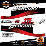 Kit de pegatinas para motores marinos Mercury 115 cv - Saltwater OLD