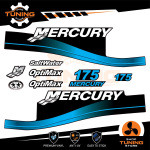 Kit de pegatinas para motores marinos Mercury 175 cv - Optimax A