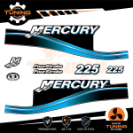 Kit de pegatinas para motores marinos Mercury 225 cv - Four Stroke AZUL