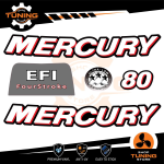 Kit d'autocollants pour moteur hors-bord Mercury 80 Ch - Four Stroke EFI Orion