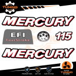 Outboard Marine Engine Stickers Kit Mercury 115 Hp - Four Stroke EFI Orion