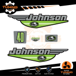 Kit Adesivi Motore Marino Fuoribordo Johnson 40 cv - versione C