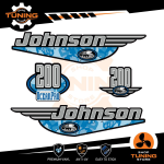 Outboard Marine Engine Stickers Kit Johnson 200 Hp Ocenapro - Mimetico D