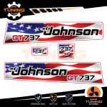 Kit Adesivi Motore Marino Fuoribordo Johnson GT 737 - versione USA