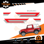 Auto Aufkleber Kit Suzuki Samurai Rosso Lineare