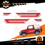 Kit Adesivi Auto Suzuki Samurai Rosso Lineare