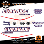 Kit Adesivi Motore Marino Fuoribordo Evinrude e-tec 150 cv - versione B