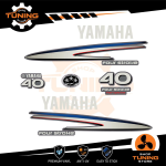 Kit de pegatinas para motores marinos Yamaha 40 cv - Four Stroke F40 SILVER