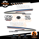 Kit Adesivi Motore Marino Fuoribordo Yamaha 60 cv - Four Stroke F60 BIANCO