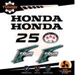 Outboard Marine Engine Stickers Decal Kit Honda 25 Hp Four Stroke - A