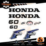 Kit d'autocollants pour moteur hors-bord Honda 60 Ch Four Stroke - A