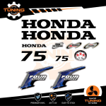 Outboard Marine Engine Stickers Decal Kit Honda 75 Hp Four Stroke - B