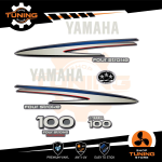 Kit de pegatinas para motores marinos Yamaha 100 cv - Four Stroke F100 SILVER