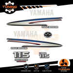 Kit de pegatinas para motores marinos Yamaha 115 cv - Four Stroke F115 SILVER