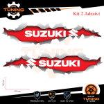 Kit Adesivi Fiancate Auto Fuoristrada Jeep Squarci Suzuki cm 65x16 Vers. B