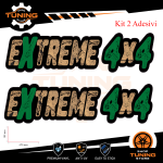 Autocollants de voiture Kit Stickers EXTREME 4X4 cm 65x18 Vers B