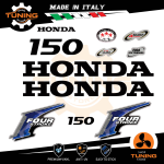 Kit d'autocollants pour moteur hors-bord Honda 150 Ch Four Stroke - C