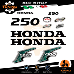Kit d'autocollants pour moteur hors-bord Honda 250 Ch Four Stroke - A