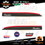 Kit Adesivi Motore Marino Fuoribordo Selva 4 cv - versione Oyster Bianco