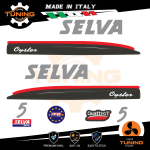 Outboard Marine Engine Stickers Kit Selva 5 Hp - Oyster Grey