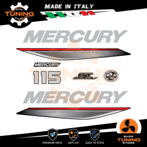 PSD Mercury Racing Decals – Cowling Stickers For Mercury Outboard (OEM Style, MRACE)