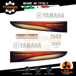 Outboard Marine Engine Stickers Kit Yamaha 50 Hp - Four Stroke Supreme
