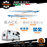 Kit Decalcomanie Adesivi Stickers Camper Ace - versione F