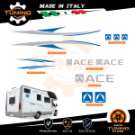 Kit Decalcomanie Adesivi Stickers Camper Ace - versione I