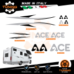 Kit Decalcomanie Adesivi Stickers Camper Ace-Caravans - versione H