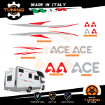 Kit Decalcomanie Adesivi Stickers Camper Ace-Caravans - versione L
