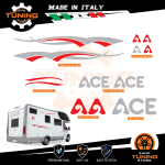 Kit Decalcomanie Adesivi Stickers Camper Ace-Caravans - versione O