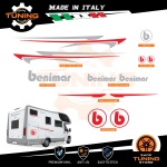 Kit Decalcomanie Adesivi Stickers Camper Benimar - versione H