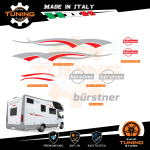 Kit Decalcomanie Adesivi Stickers Camper Burstner - versione S