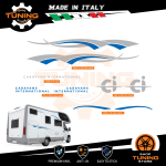 Kit Decalcomanie Adesivi Stickers Camper Caravans-International - versione O