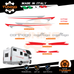 Kit Decalcomanie Adesivi Stickers Camper Carthago - versione M