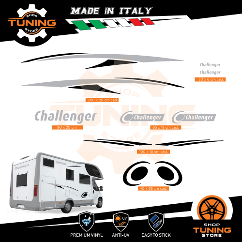 Prodotto: Kit-Camper_Challenger_N - Camper Aufkleber Kit