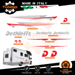 Kit Decalcomanie Adesivi Stickers Camper Dethleffs - versione M