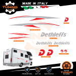 Kit Decalcomanie Adesivi Stickers Camper Dethleffs - versione P