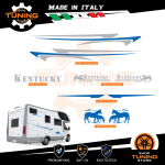 Kit Decalcomanie Adesivi Stickers Camper Kentucky-Camp - versione L