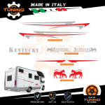 Kit Decalcomanie Adesivi Stickers Camper Kentucky-Camp - versione M
