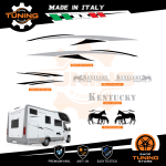 Kit Decalcomanie Adesivi Stickers Camper Kentucky-Camp - versione N