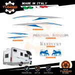Kit Decalcomanie Adesivi Stickers Camper Kentucky-Camp - versione O